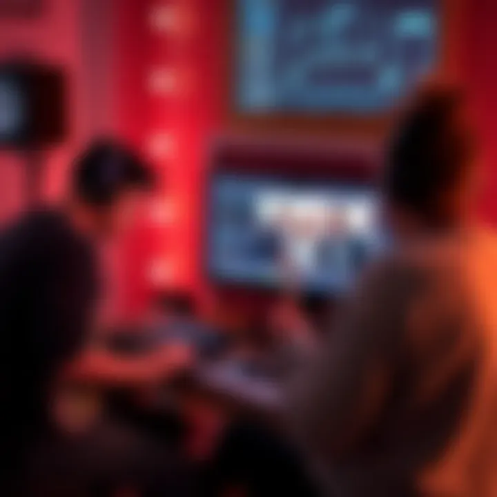 A collaborative session on BandLab, highlighting real-time music creation.