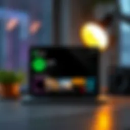 An abstract representation of Spotify's interface highlighting premium features