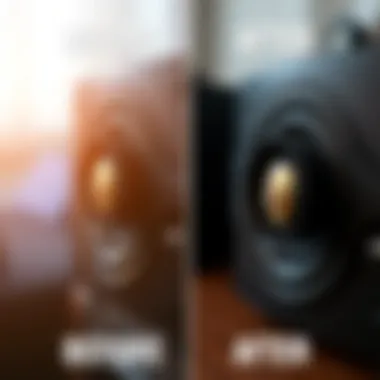 Visual comparison of audio quality before and after enhancement