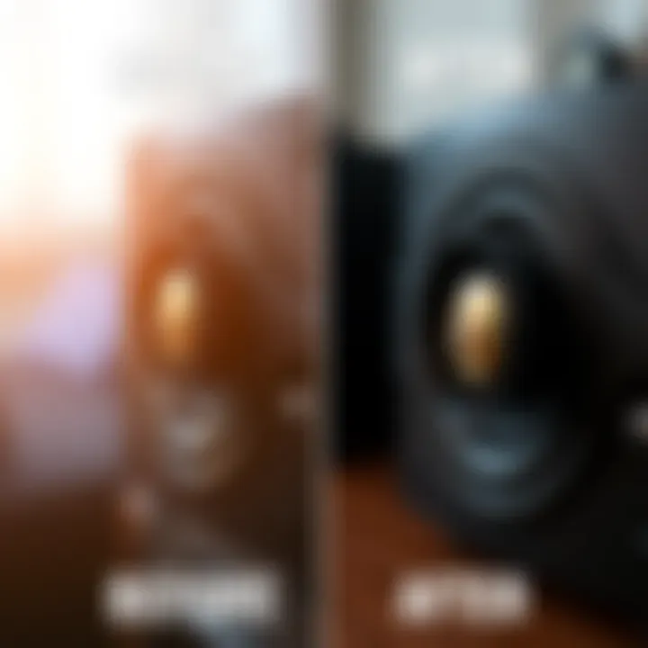 Visual comparison of audio quality before and after enhancement