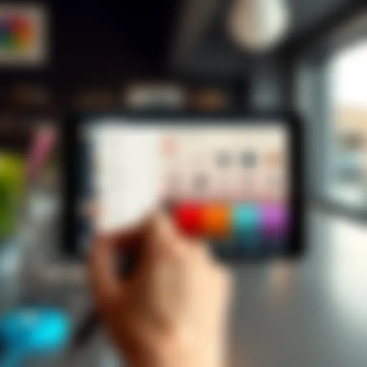 User Interface Exploration of Ibis Paint User interface of Ibis Paint showing various tools and options